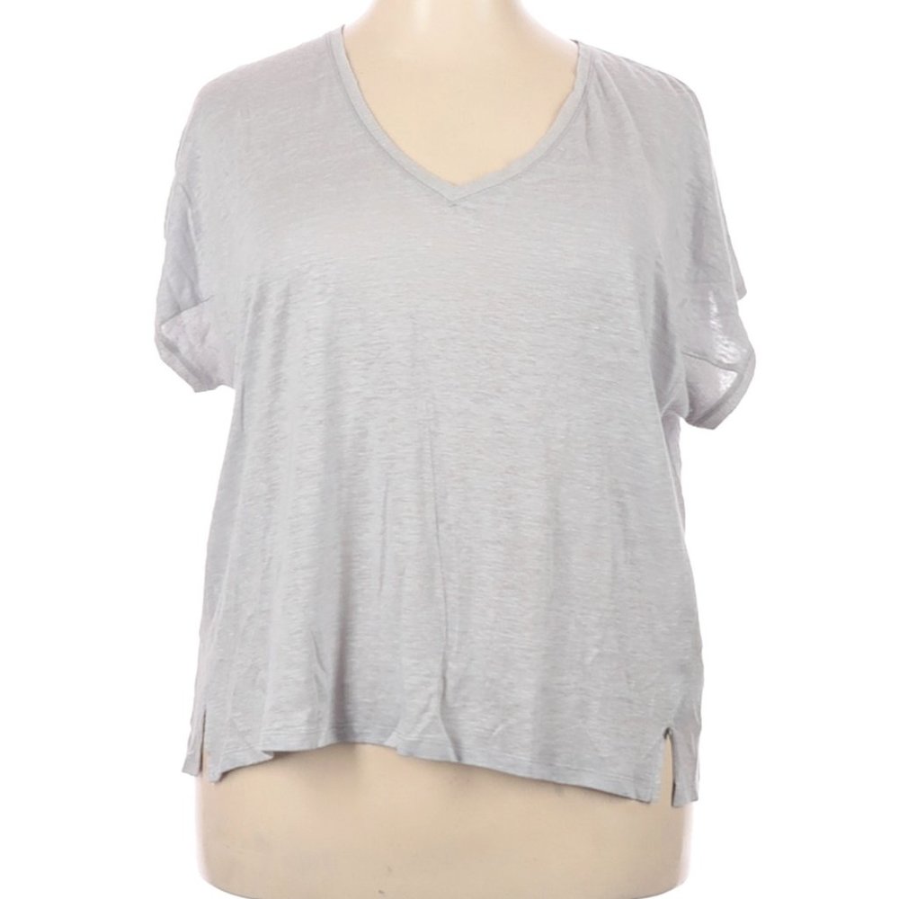 Wrap Short Sleeve grey T-Shirt  Size 18 (Plus)